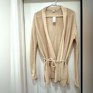 NWT-GAP Women's Beige Open-Front Cardigan